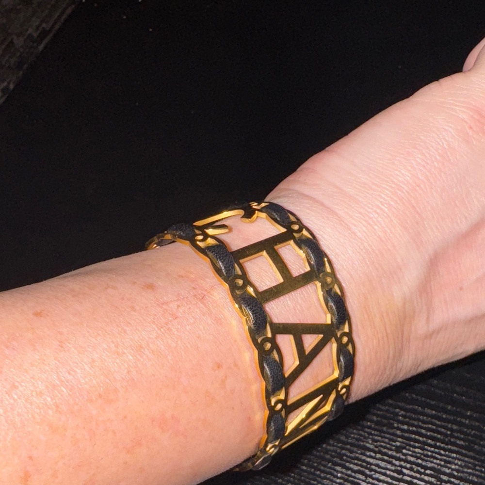 Gold and Black Chanel Fashion Bracelet - Picture 6 of 13